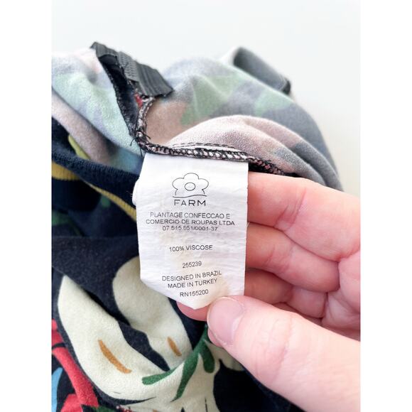 Black Farm Rio Calla Flared Floral Print Pants Size XS FLAWED - Picture 6 of 11